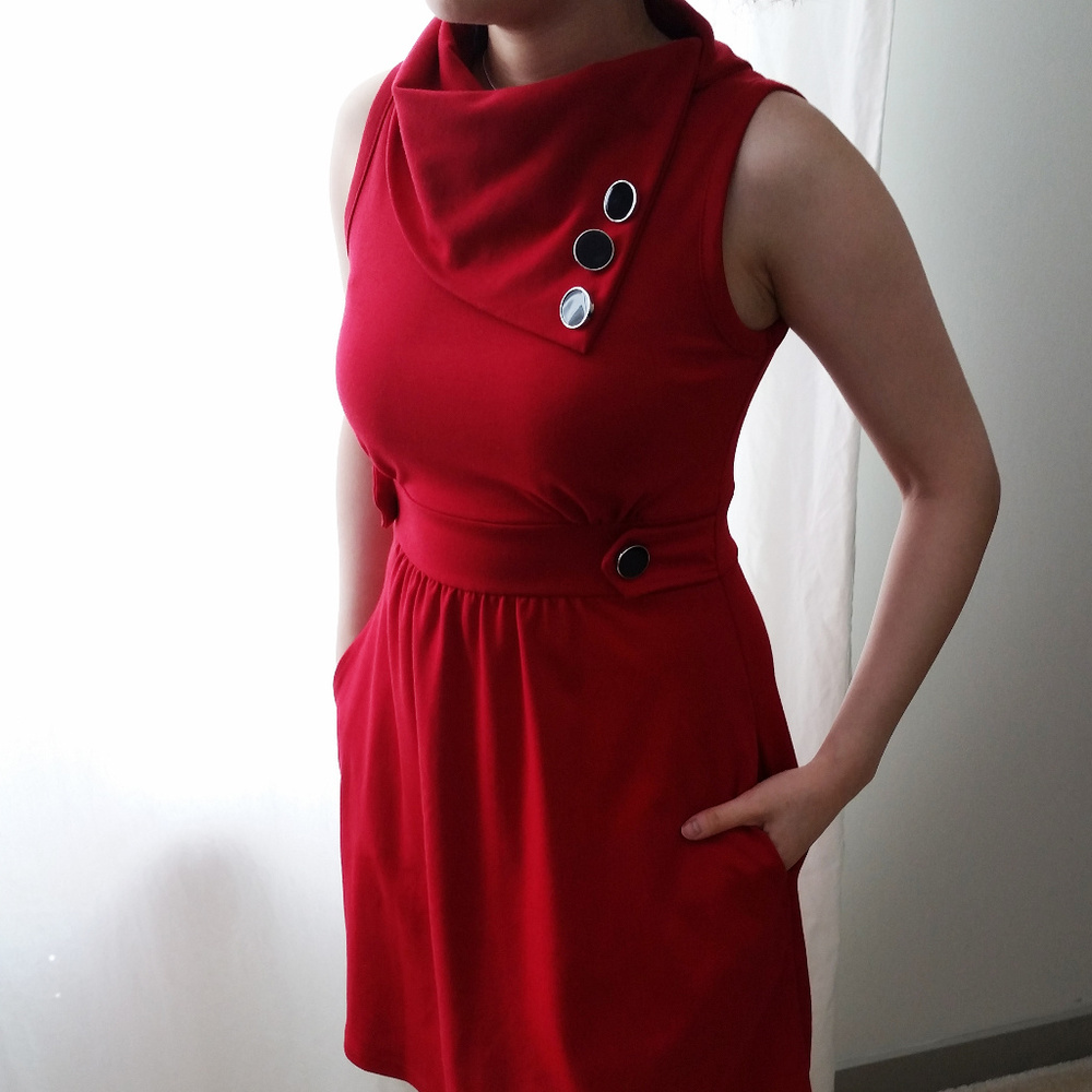 Modcloth | Monteau Coach Tour Dress in Rouge